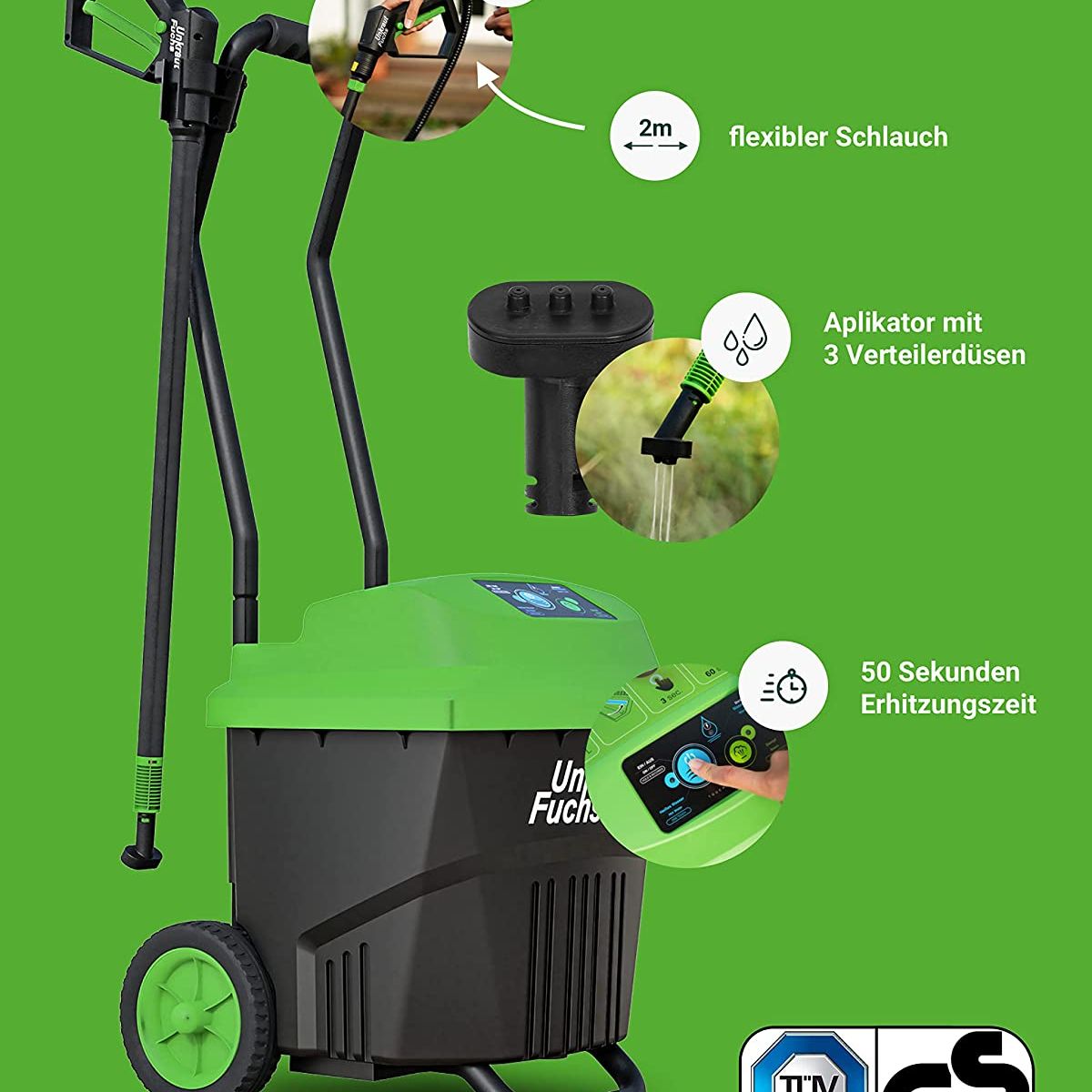 UnkrautFuchs FoxOne - Heißwasserunkrautbekämpfung - Dampfreiniger - 2in1