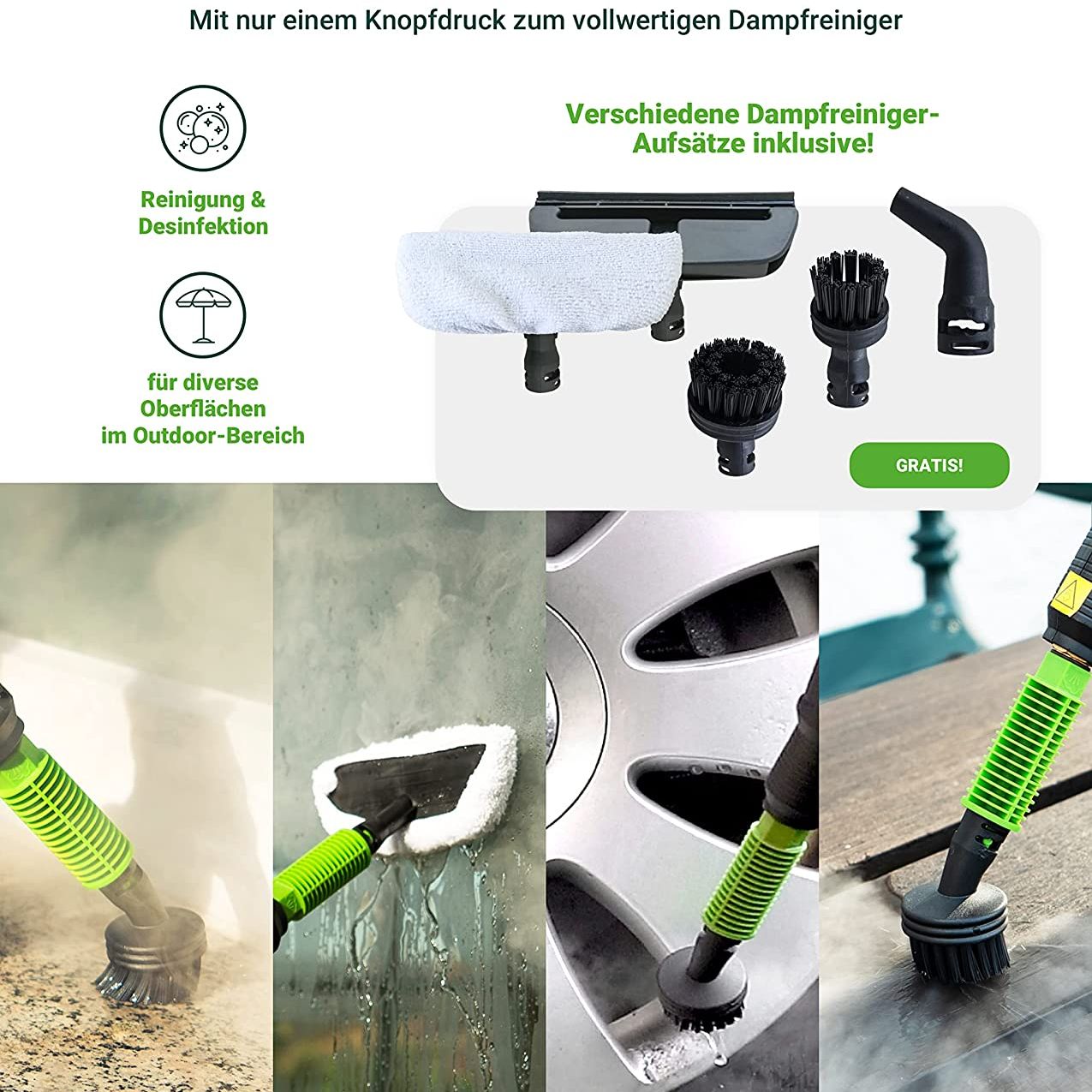 UnkrautFuchs FoxOne - Heißwasserunkrautbekämpfung - Dampfreiniger - 2in1